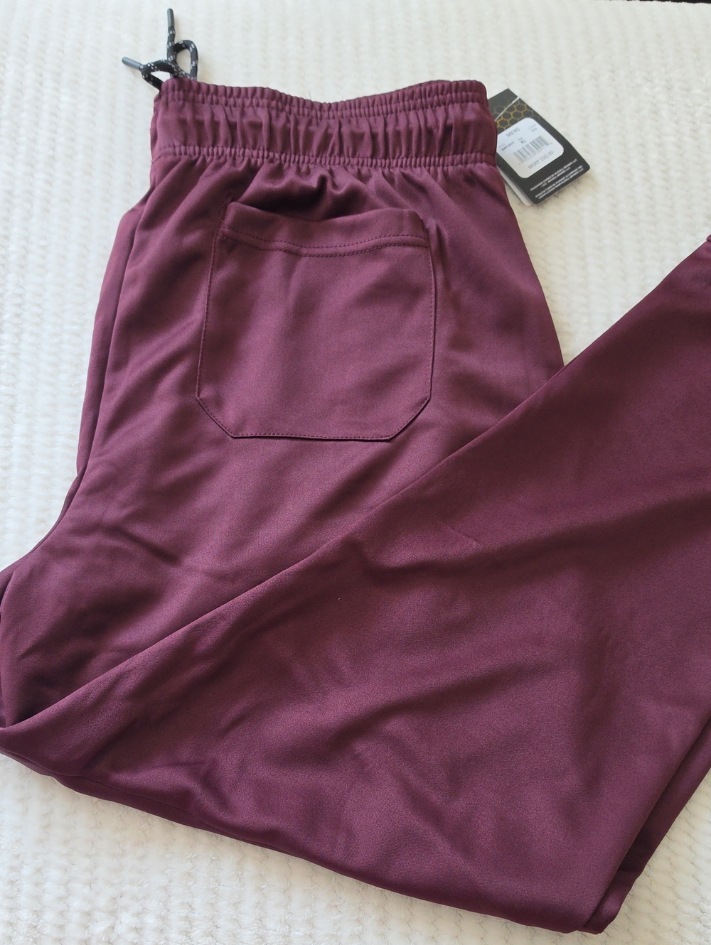 Spalding Maroon Drawstring Jogger Pants Brand New